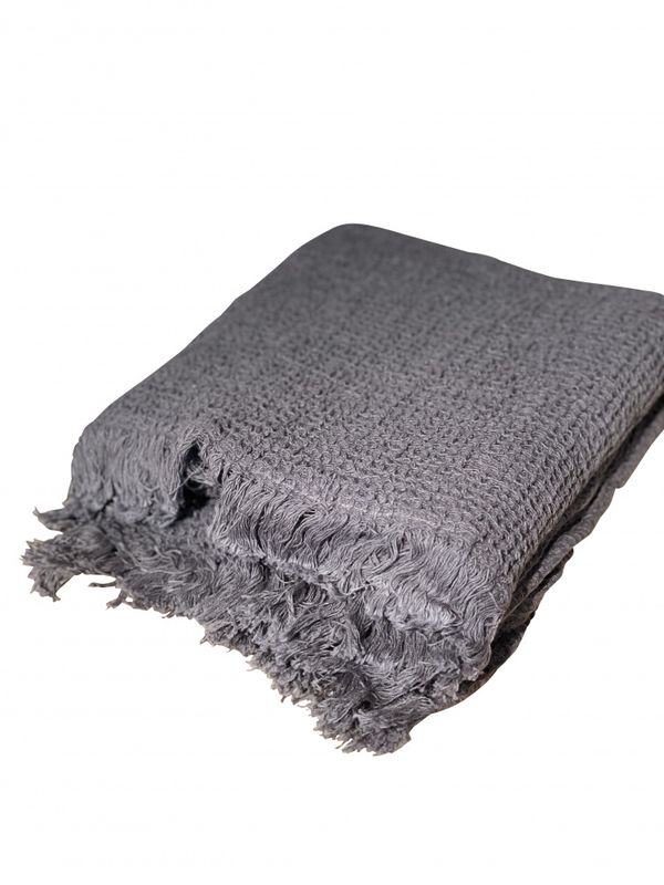 Life Towel Throw Anthracite