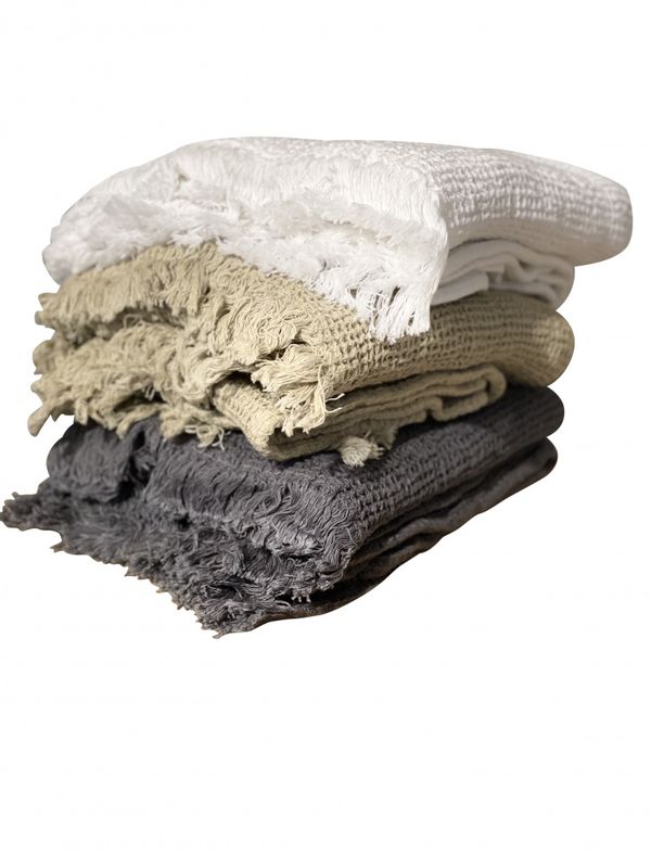 Life Towel Throw Anthracite