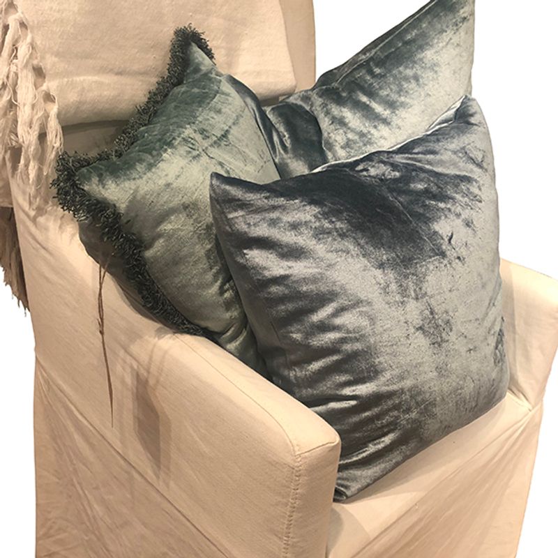 Putetrekk Shiny Velvet Sky blue