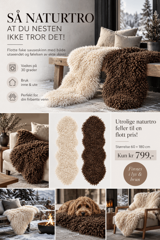 Fuskepels Natur 60 x 180