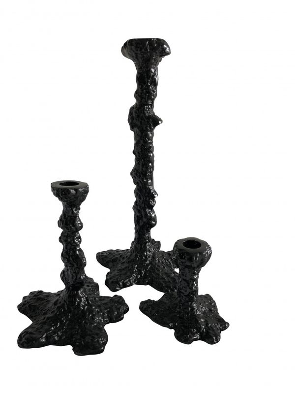 Art Candelholder Matt Black Small