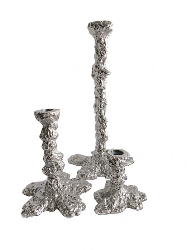 Art Candelholder Silver Medium