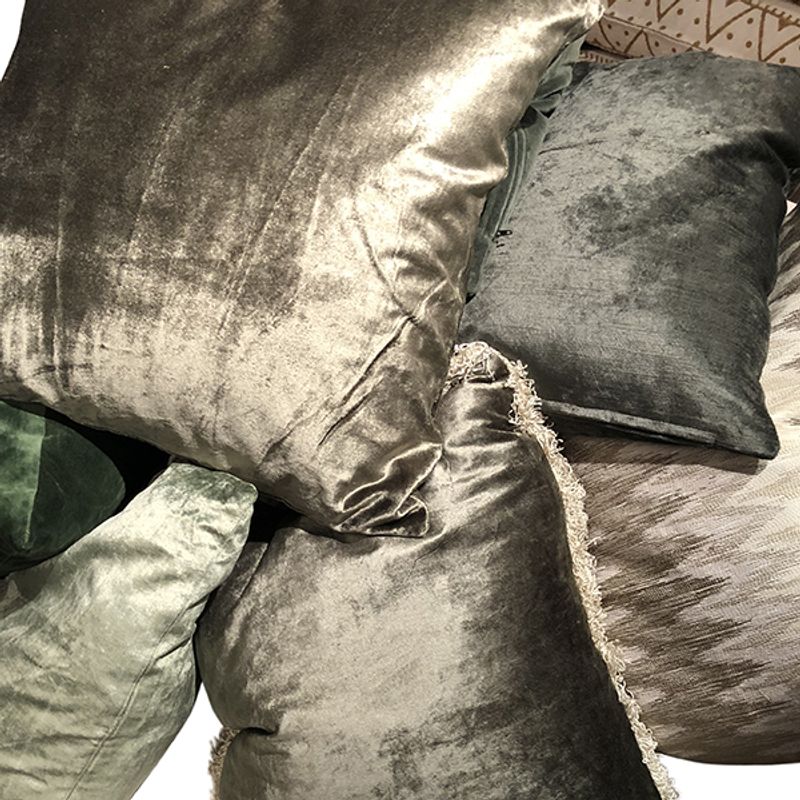 cushion cover zig zag green