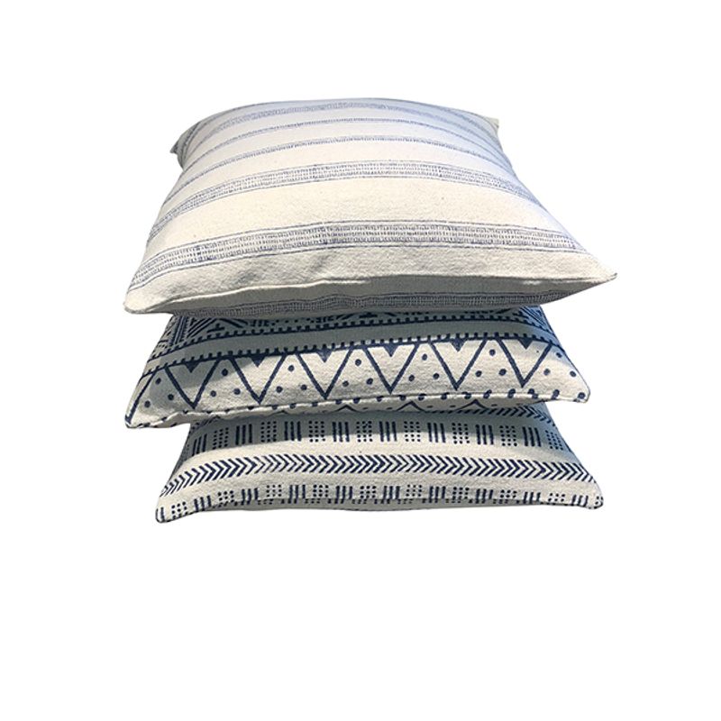 cushion cover Blue paisley