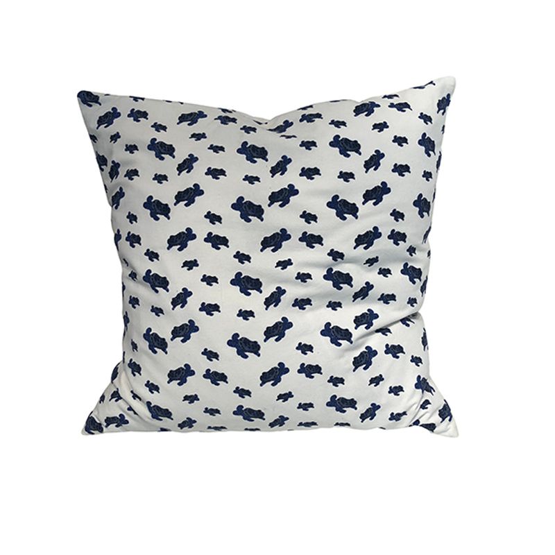 cushion cover blue turtle