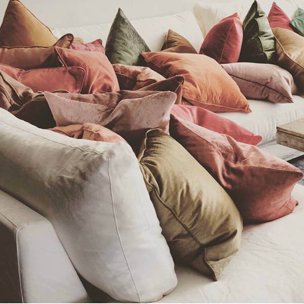 cushion cover matt velvet new terracotta