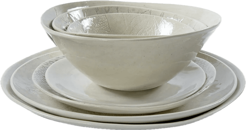Soup Bowl Mixe Pattern Warm Grey