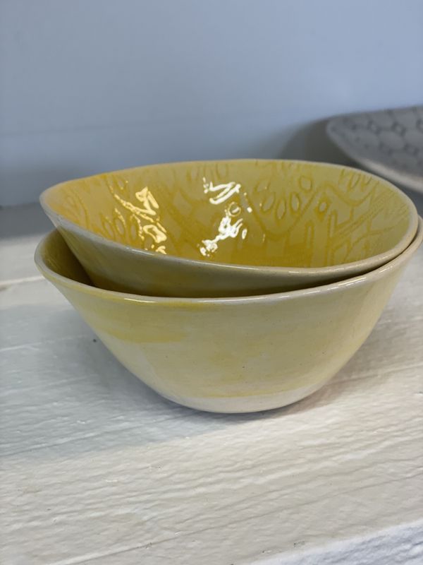 Ramekin Round Mixed Pattern Yellow 