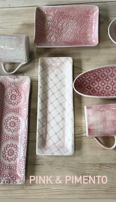 Salsa Round Large Mixed Pattern Pink