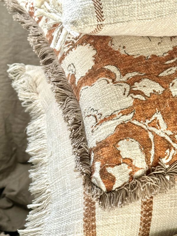 Cushion Cover Simplicity Flower Burned Orange